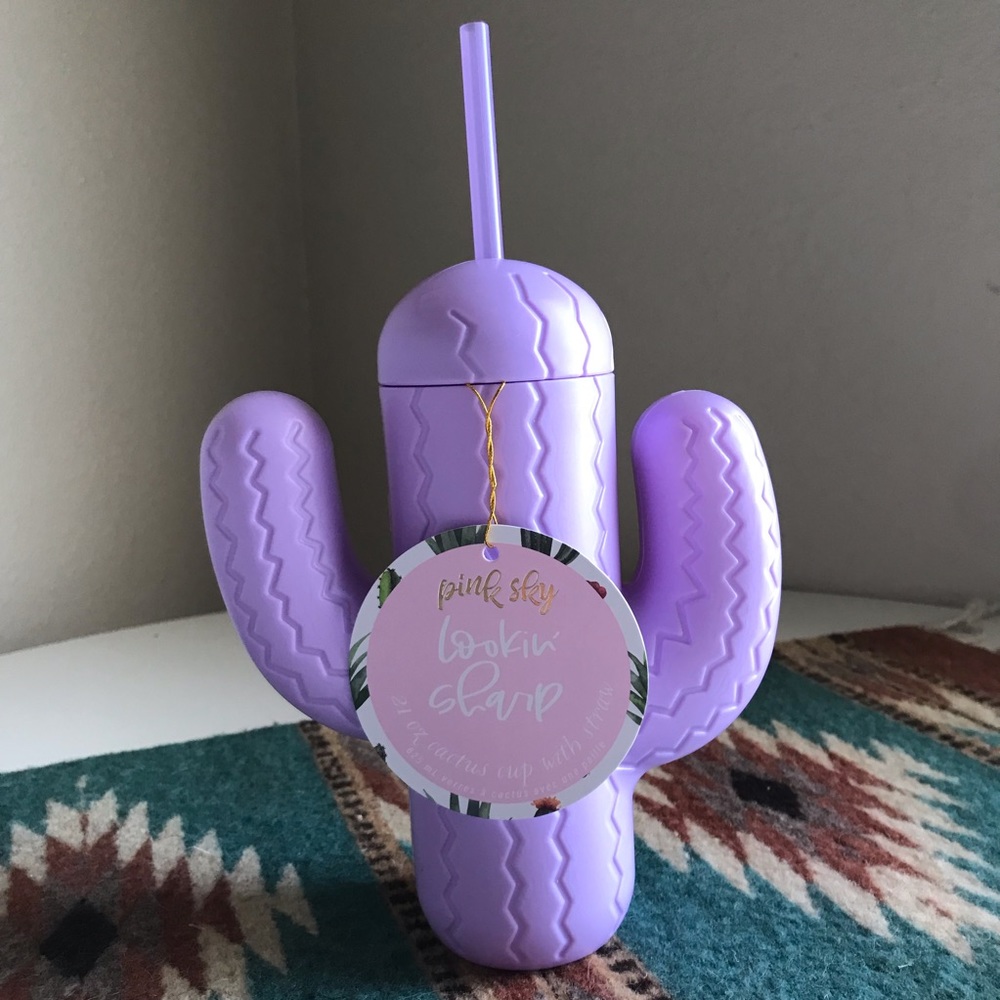 NWT Purple Cactus Sipper Cup